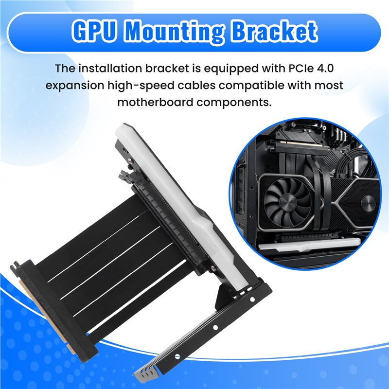 Efficient Vertical GPU Mountin - đánh giá và giá Pcie 4.0 X16 Riser Cable 90 Degree