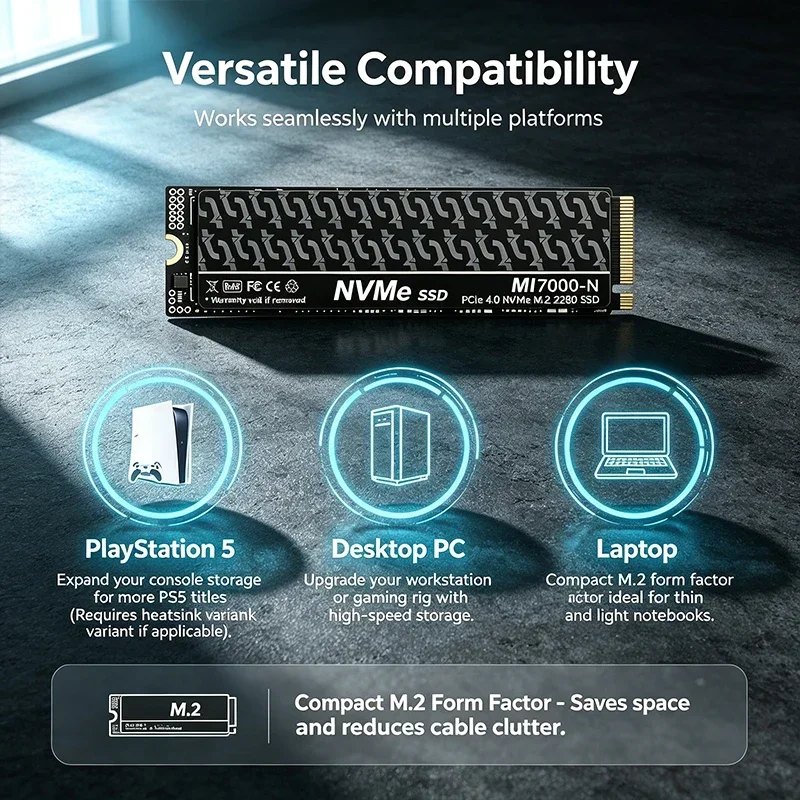 MI7000N 500GB 1TB 2TB 4TB M.2  - đánh giá và giá M.2 Nvme 4Tb Pcie 4.0 Ssd