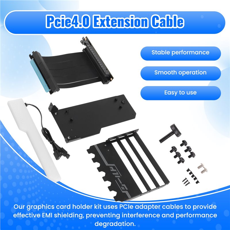 Vertical GPU Mounting Bracket  - đánh giá và giá Pcie 4.0 X16 Riser Cable 90 Degree